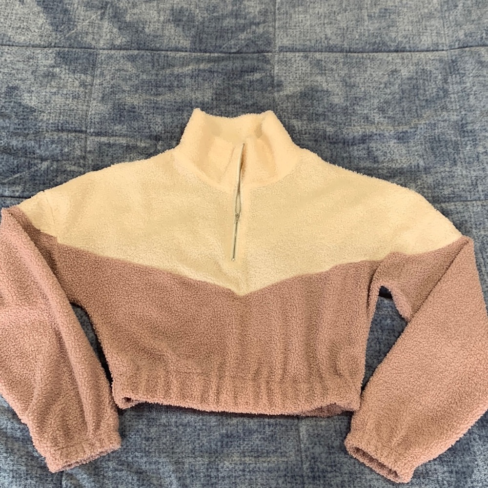 Sweatshirt white and pink size S women